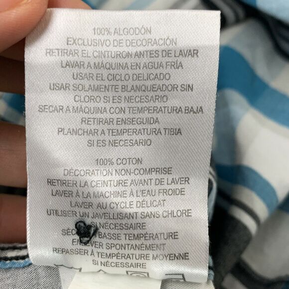 No Fear Mens Button Down Shirt Medium Casual Pockets Short Sleeve Cotton Flannel - Picture 9 of 11